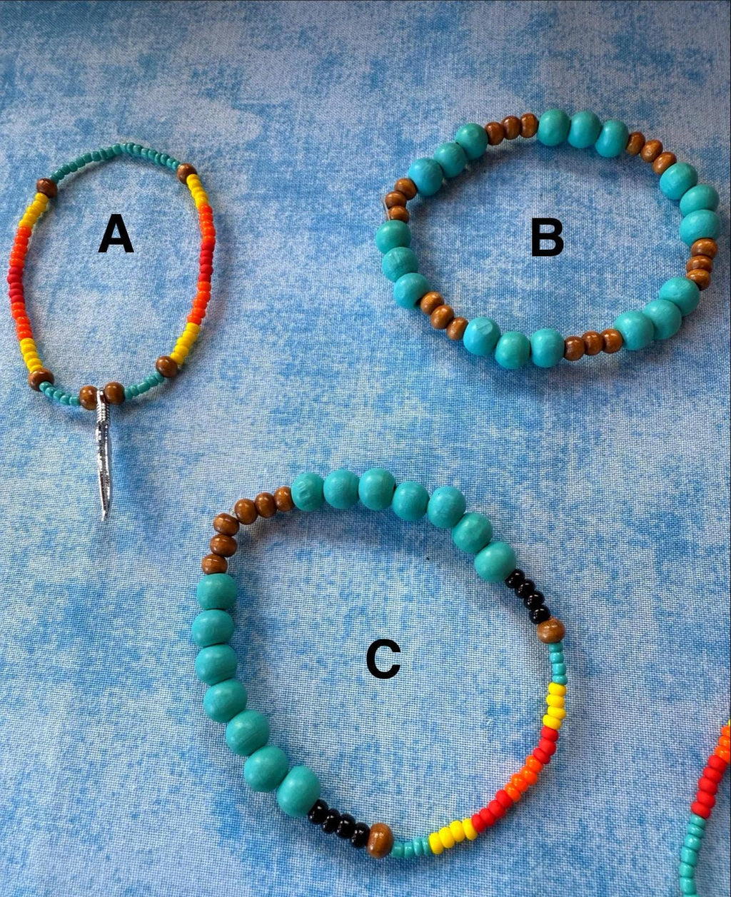 Beaded Turquoise and seed bead Native American inspired breacelets handmade